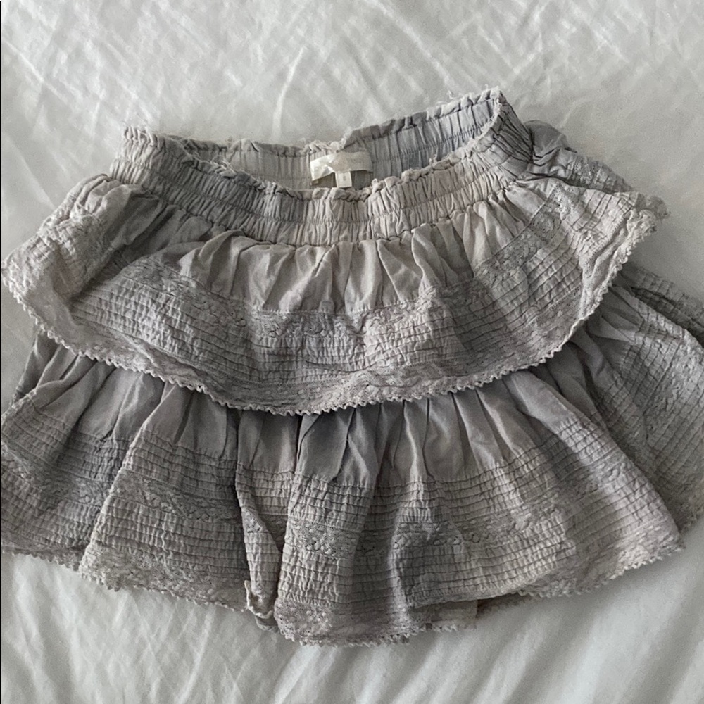 LoveShackFancy Tiered Ruffle Mini Skirt